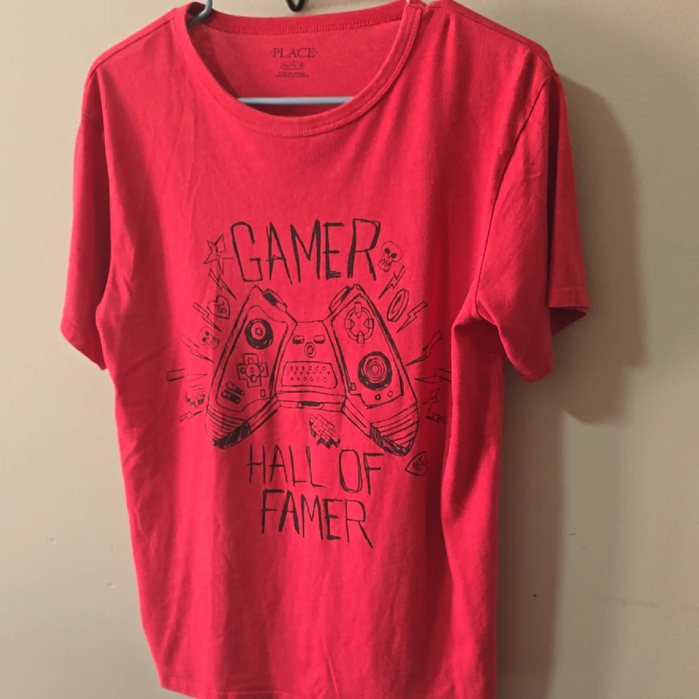 The Children's Place Bright Red Gamer Graphic Tee